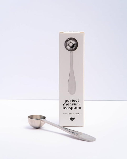 Perfect Scoop Loose Leaf Tea Spoon−18/8 Stainless Steel, Rust-Resistant−Premium Measuring Scoop for Loose Tea, Matcha, Infuser, Brew Basket & Steeper−The Elegant Elephant