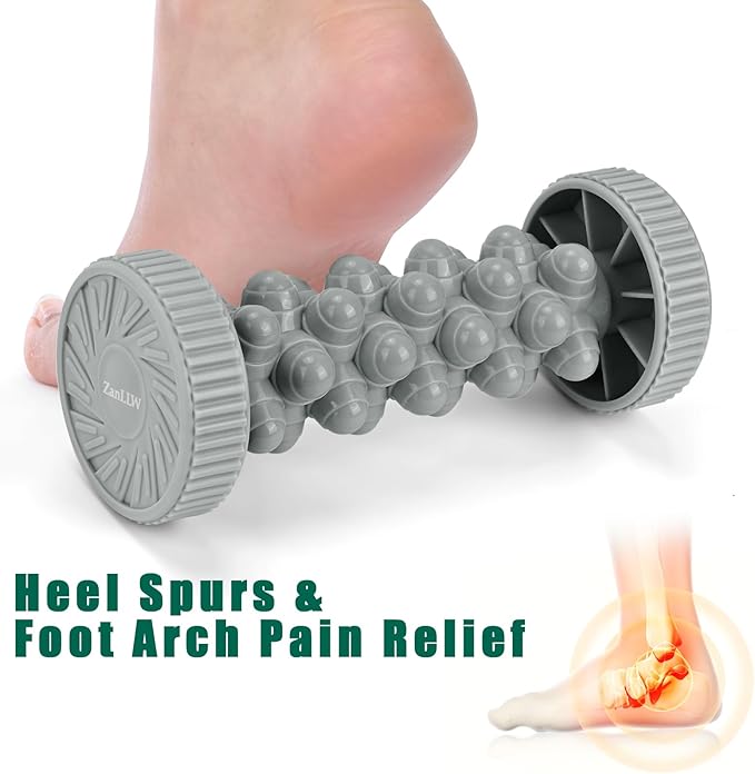 Foot Roller Massager for Plantar Fasciitis Relief, Manual Deep Tissue Foot Massager for Circulation, Pain Relief, Reflexology Trigger Point Therapy Feet Massage Roller for Arch, Heel Recovery