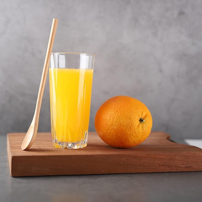 4 PCS 6 Inch Honey Dipper Sticks and 4 PCS 7.87 Inch Coffee Stirring Spoons, Beech Wooden Honey Spoon Stirrer for Honey Jar Dispense Drizzle Honey and Wedding Party Gift