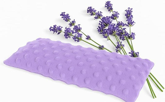 Lookix Lavender Eye Pillow- a Natural Soothing Hot & Cold Aromatherapy Eye Mask for Yoga, Meditation, Relaxation (Lavender)