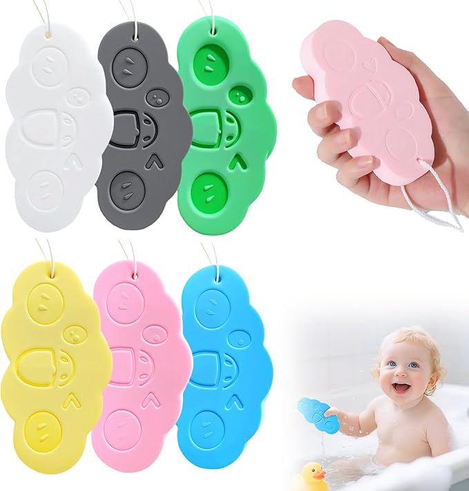 6PC Magic Bath Sponge Body Scrubber, 2025 New Magic Exfoliating Bath Sponge 3D Super Soft, Skin Friendly and Reusable for Adults Women and Men for Body Removes Dead Skin (6PC A)