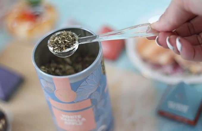 Teabloom Perfect Measure Loose Leaf Tea Spoon – Lead-Free Heatproof Borosilicate Glass Tea Scoop – Tea Purist's Choice