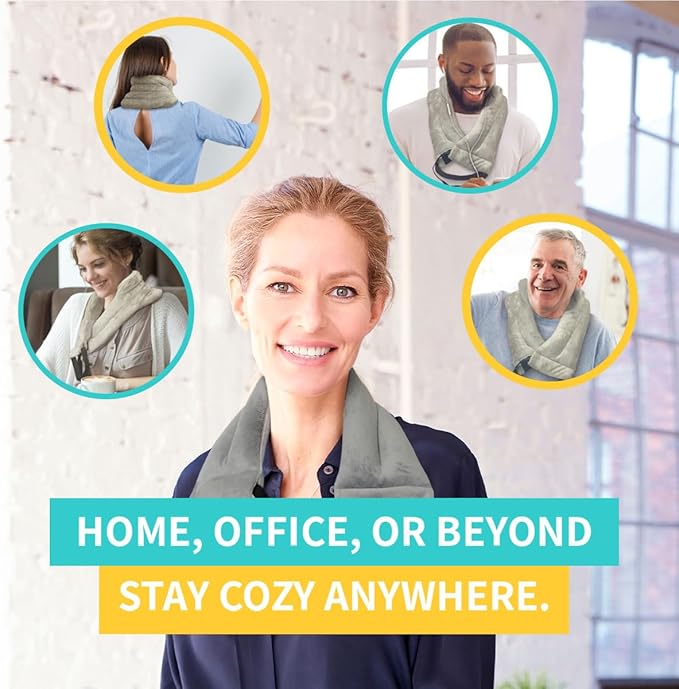 Microwavable Heating Pads for Neck Pain Relief, Back Pain, Shoulder Pain Relief - Microwave Heating Pad for Cramps and Muscle Relief, Hands- Free Heat Pack for Tense Muscle - 2 Packs