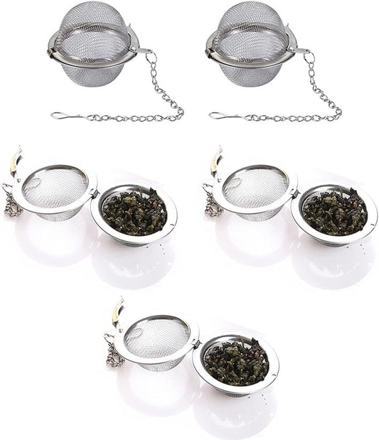 5PCS Tea Infuser, Upgraded Tea Strainer, Premium Tea Infusers for Loose Tea, Tea Steeper, Tea Ball for Tea Flavoring Herbal Spices Seasonings