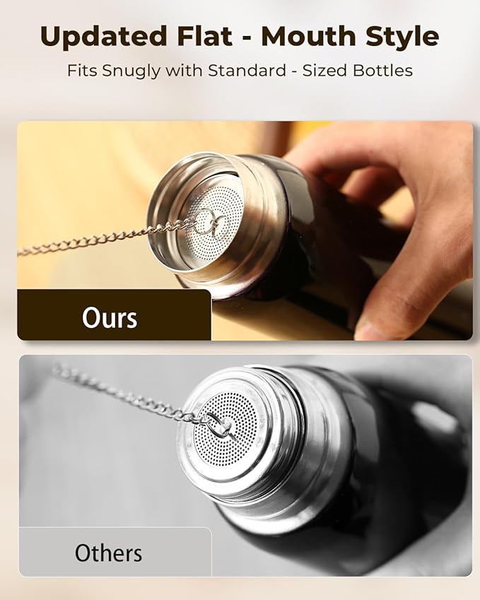 House Again Tea Infusers, Extra Fine Mesh Tea Strainers for Loose Tea, Updated Slim Threaded Lid & 304 Stainless Steel, Loose Leaf Tea Steeper for Brew Tea Spices & Seasonings