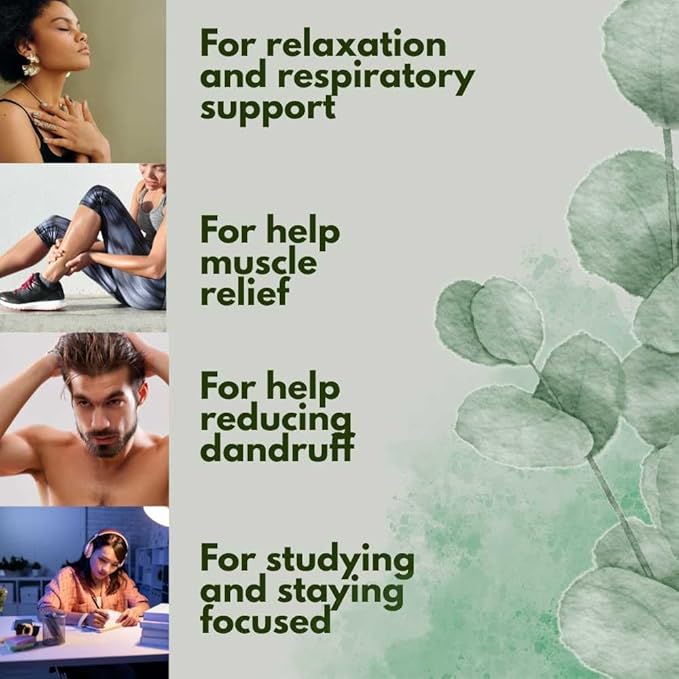 Eucalyptus Globulus Essential Oil by One Arome | Crisp Herbal Scent for Diffusers, Massage (Dilute), Cleaning & Linen Refresh | Pure, Undiluted, Steam-Distilled (0.34 Fl Oz)