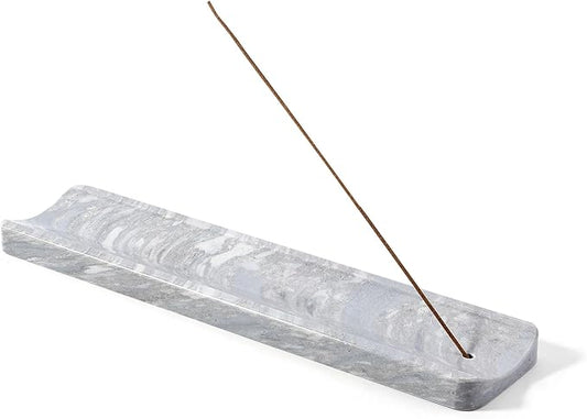 Koville Marble Incense Holder, Incense Holder for Sticks, Incense Sticks Holder Ash Catcher for Meditation Yoga SPA, Natural Stone Incense Burner, Home Table Decor (Palissandro Blue)
