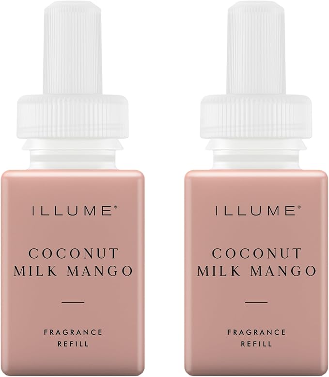 Pura & Illume Home Scent Refill - Smart Home Air Diffuser - Up to 120-Hours of Luxury Fragrance per Refill - Spring & Summer Fragrance - 2 Pack, Coconut Milk Mango