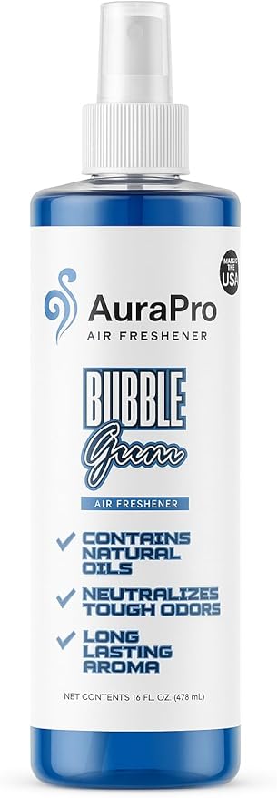 Air Freshener Spray, 16 Fl Oz, 9 Scents Available, Long Lasting Room Deodorizer (bubble gum)
