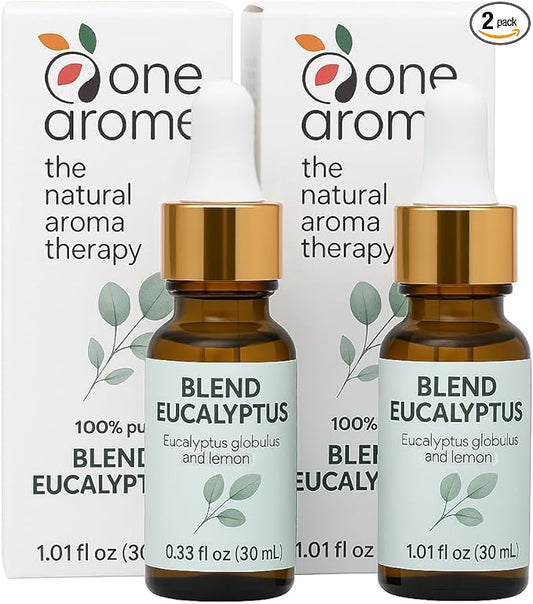 Eucalyptus Essential Oil 100% Pure – One Arome Eucalyptus Oil for Diffuser, Aromatherapy & Massage – Natural Therapeutic Grade (30 ml (Pack of 2), Blend)