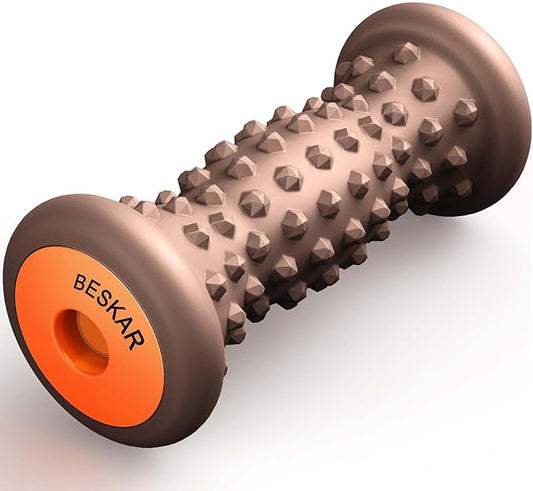 BESKAR Foot Massage Roller for Relief Plantar Fasciitis, Foot Reflexology Tool Pressure Point Massage Roller, Deep Tissue Massage for Relieving Feet Arch Heel Pain, Myofascial Pain Syndrome