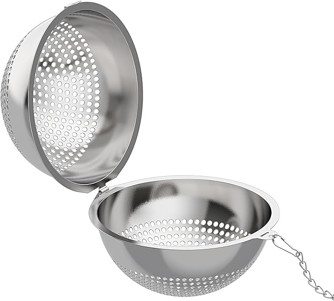 2 Pack Food Grade 304 Stainless Steel Mesh Tea Ball 2.1 Inch Tea Infuser Strainer Filter Diffuser for Loose Tea