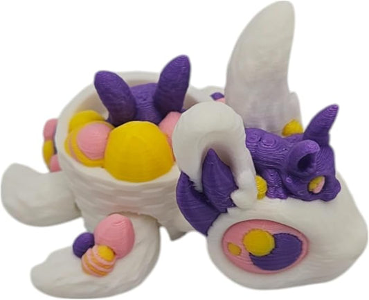 Articulating Turtle Fidget Animal Figurines – Unique 3D Printed Collectibles, Poseable Desk Animals For Adults, Stress Relief and Display Gift (BUNNY TURTLE)