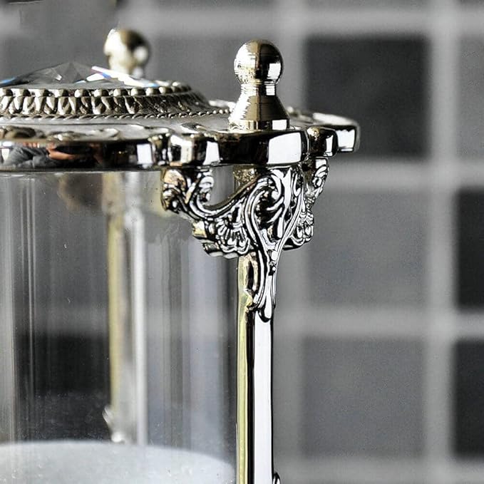 Antique Floral Decorative Hourglass Sand Timer - 15 Minute, Unique Vintage Classic Metal Art Hour Glass for Office Desk Home Decor - Birthday Gift,Red