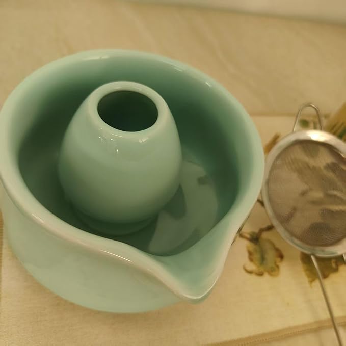 Ceramic Matcha Whisk Set, Complete Matcha Set-8PCS for Ceremonial Grade Matcha, Tea Gifts for Tea Lovers for Christmas, Birthday, Halloween (Emerald)