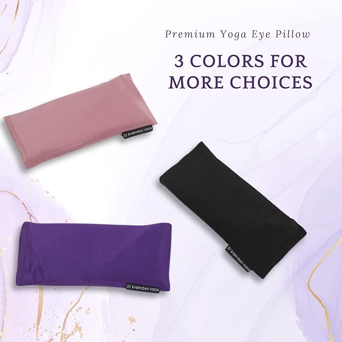 Everyday Yoga Eye Pillow for Meditation, Yoga & Stress Relief, Weighted Eye Mask for Sleeping - Plum