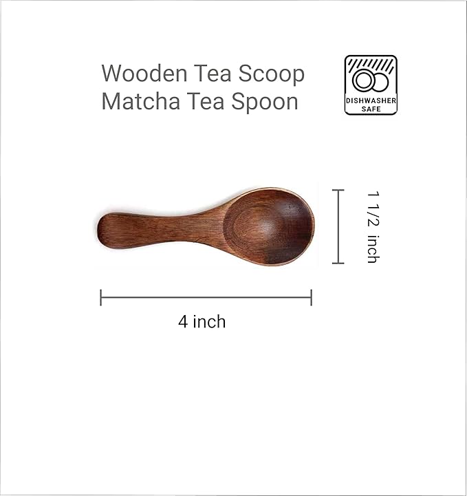 JapanBargain Wooden Tea Scoop, 2-Piece Set for Matcha, Green Tea, Spices, Sugar, Salt