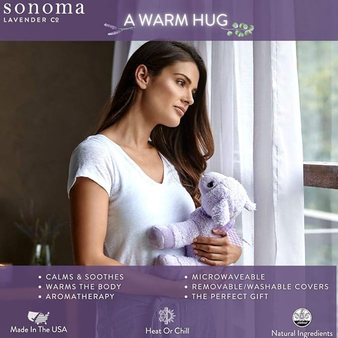 Sonoma Lavender Microwaveable Aromatherapy Pillow, Lamb, Lavender Scented with Removable Washable Cover