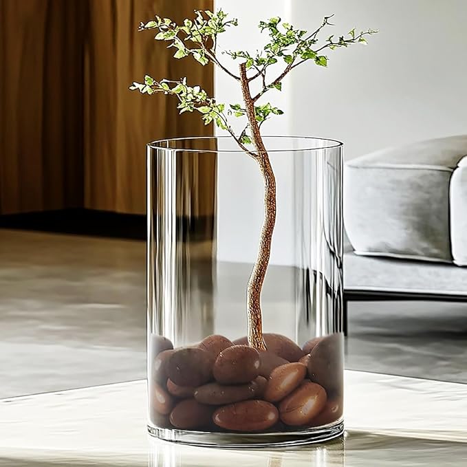 Rocks for Plant 5lbs, Red River Rocks 1-2 Inch Natural Pebbles for Indoor Plants, High Polished Decorative Stones Vase Filler Fish Tank Aquariums Landscaping Garden