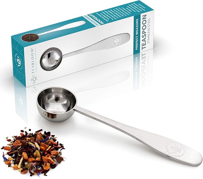 Teabloom Perfect Measure Loose Leaf Tea Spoon - Premium Quality Stainless Steel Tea Scoop – Tea Connoisseur's Choice