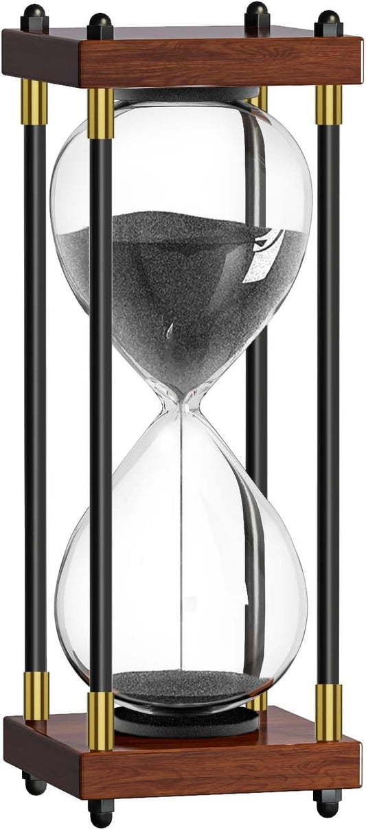Sand Timer 60 Minute, 60 Min Hourglass Sand Clock, 1 Hour Wooden Retor Hour Glass, One Hour Sandglass, Reloj de Arena, Creative, Decoration, Office