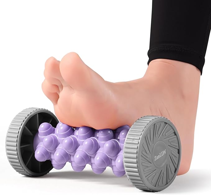 Foot Roller for Plantar Fasciitis Relief, Manual Deep Tissue Foot Massager for Circulation and Pain Relief, Reflexology Trigger Point Therapy Feet Massage Roller Tool for Arch or Heel Recovery
