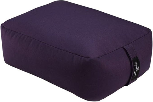 Hugger Mugger Zen Meditation Cushion - Wider Base, Use Horizontally or Vertically, Buckwheat Filled, Durable Fabric, Handmade in USA