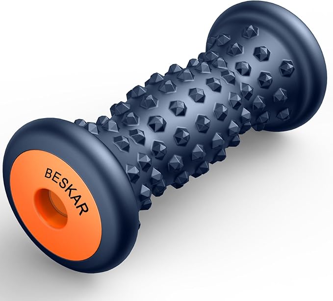 BESKAR Foot Massage Roller for Plantar Fasciitis Relief, Portable Reflexology Tool Pressure Point Massage Rollers, Deep Tissue Massages for Relieving Feet Arch Heel Pain, Myofascial Pain Syndrome