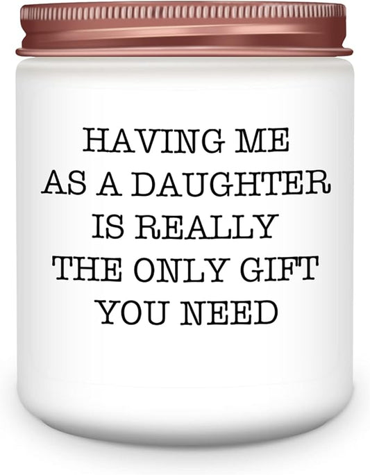Gifts for Mom Dad from Daughter - Funny Mom Dad Birthday Gift, Mothers Fathers Day Birthday Thanksgiving Christmas Lavender Candles Gifts from Daughter