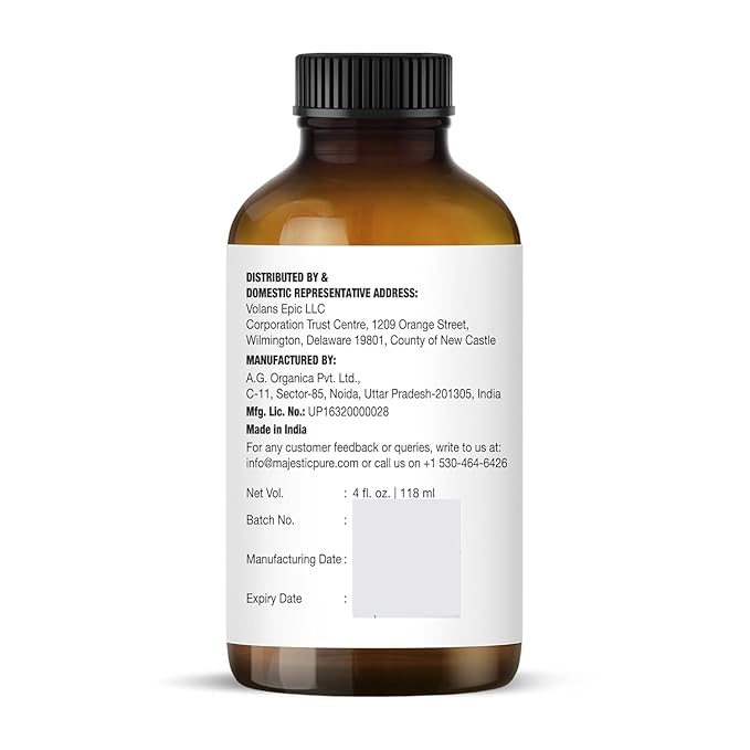 Majestic Pure Essential Oil with Glass Dropper - 100% Pure and Natural - Essential Oils for Diffuser, Aromatherapy, Soap and Candle Making, Lemongrass Essential Oil, Lemongrass Oil, 4 Fl Oz Pack of 2