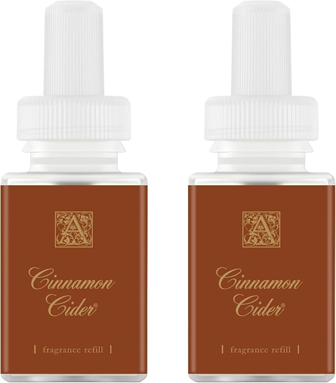 Pura & Aromatique Home Scent Refill - Smart Home Air Diffuser Fragrance - Up to 120-Hours of Luxury Fragrance per Refill - Household Essential - Clean Diffuser - Cinnamon Cider, 2 Pack