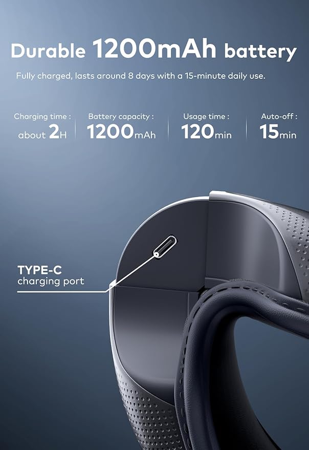 llano Christmas Gifts,Upgrade Eye Massager with Heat, Portable with Bluetooth Music, Eye Mask Sleep Foldable Face for Relax Dark Circles Dry