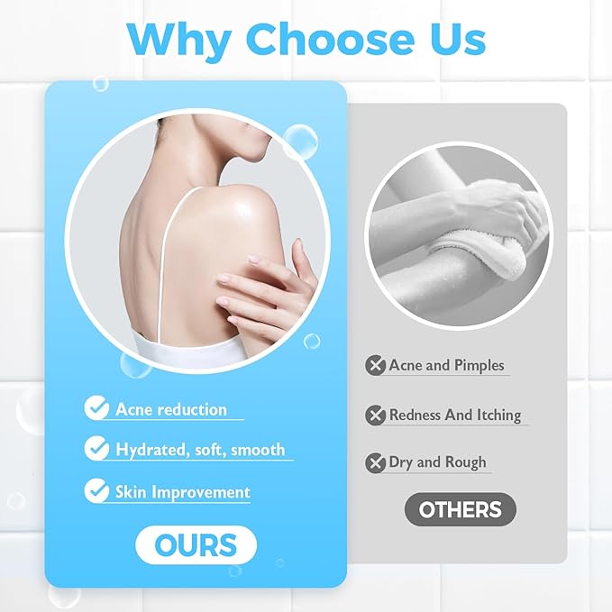 3PC Magic Bath Sponge Body Scrubber, 2025 New Magic Exfoliating Bath Sponge 3D Super Soft, Skin Friendly and Reusable for Adults Women and Men for Body Removes Dead Skin (A)