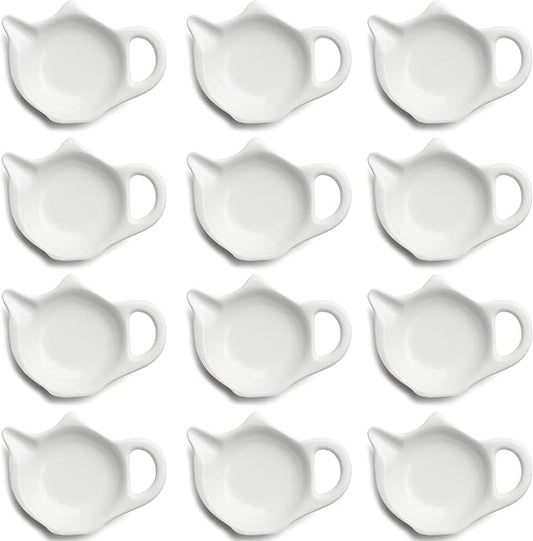 Tea Bag Holder - Teapot Shaped Coasters Set of 12