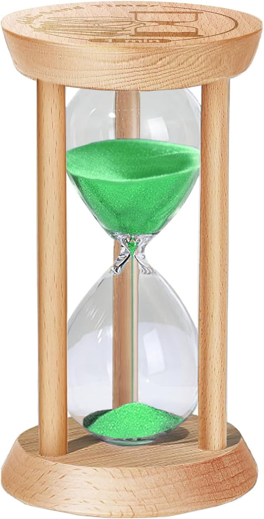 SuLiao Wooden Sand Timer 1 Minute Hourglass, Wood Turquoise Sand Clock, Small Watch 1 Min Timer, Hour Glass Sandglass for Home, Reloj De Arena, Office, Decorative, Game, Classroom