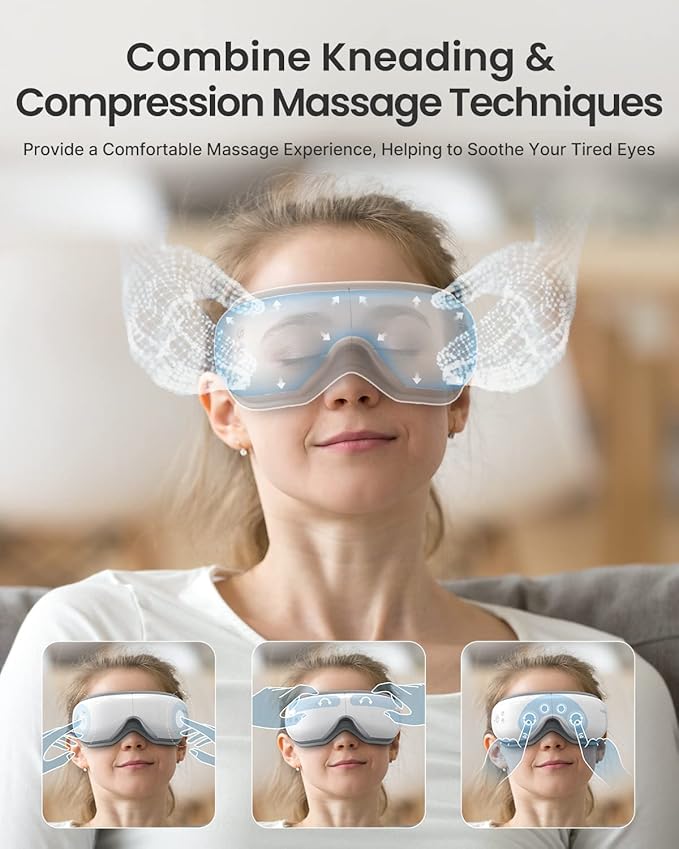 RENPHO Eyeris 1 Eye Massager with Heat, Birthday Gifts Eye Mask for Mom Dad Women Men Her Him, Smart Sleep Mask for Relax, Reduce Strain