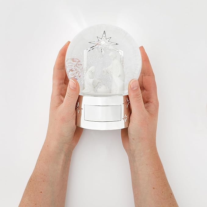 Things Remembered Engraved Nativity Musical Snow Globe (Free Customization), Plays Silent Night Music