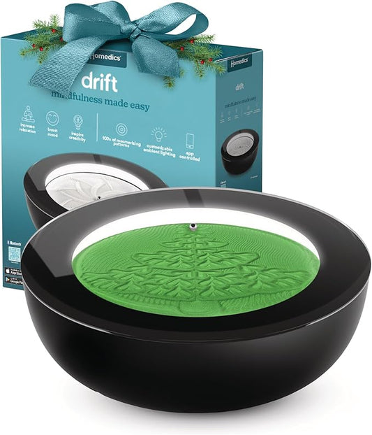 Homedics Drift Sandscape, Perpetual Motion Machine, Zen Garden, Meditation Accessories, Decorative Sandscape, Bluetooth, iOS, Android, by Homedics (21 Inch (Large), Black)