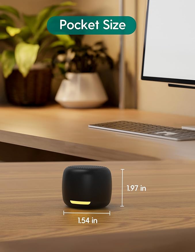 Babelio White Noise Sound Machine, Night Light, Mini and Portable, 15 Non-looping Sounds, Timer, Memory Function, for Adults Baby, Travel