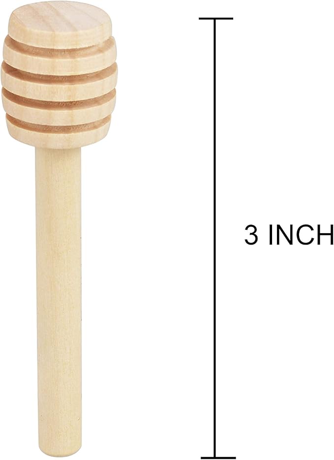 Wooden Honey Mixing Stirrer 20Pcs Mini Honey Dipper Sticks Honey Spoon(3inch)