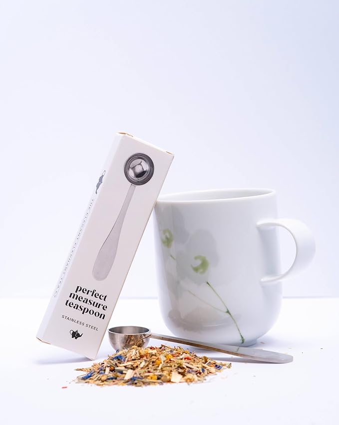 Perfect Scoop Loose Leaf Tea Spoon−18/8 Stainless Steel, Rust-Resistant−Premium Measuring Scoop for Loose Tea, Matcha, Infuser, Brew Basket & Steeper−The Elegant Elephant