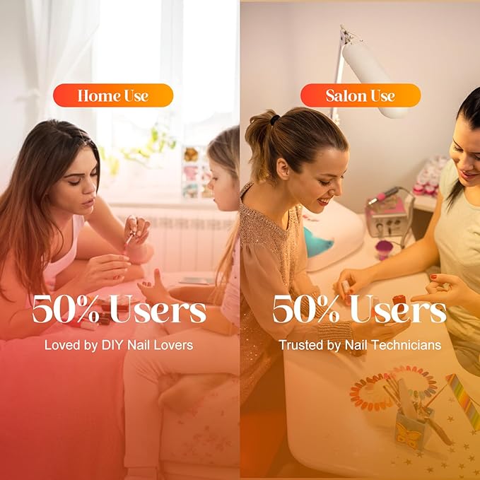 Professional Nail Drill Electric File:COYZU 35000RPM Portable Cordless Nail Drill Machine with Bits, Rechargeable E File for Acrylic & Gel Nails, Manicure & Pedicure Tech Tool for Home Salon, Pink