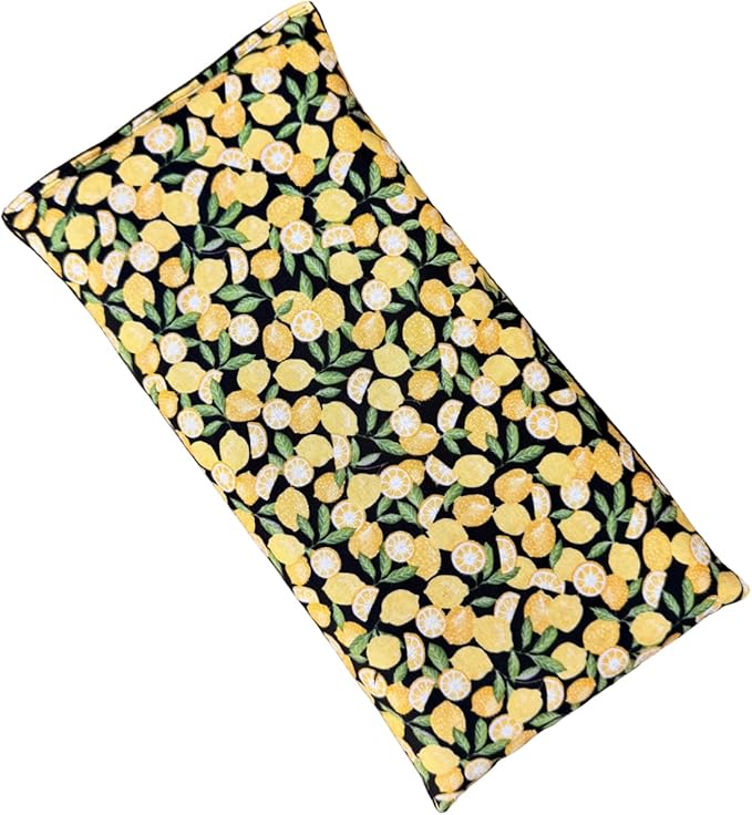 Large Microwave Heating Pad with Flax Seed, Scented or Unscented, Good for Back Pain or Cramps, Moist Heat Therapy or Ice Pack, Microwavable Bean Bag, 6" x 12" (Lemon, Peppermint & Chamomile)