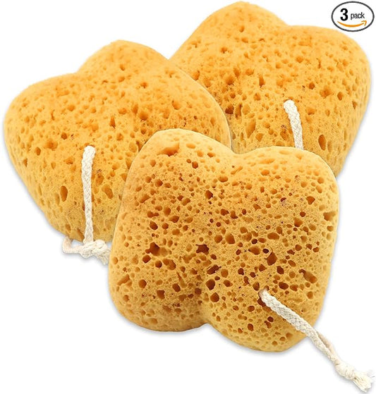 3Pcs Bath Sponges,Larger Shower Sponges for Women Men, Exfoliating Body Sponge Dense Foam for Gentle & Deep Cleansing, Ultra-Soft for Sensitive Dry Skin