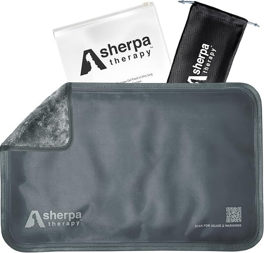 Medium Flexible Gel Ice Packs Reusable - Hot and Cold Soft Ice Packs for Injuries Reusable for Ankle, Arm, Foot, Leg, Back Pain Relief - 8" x 12" - Grey