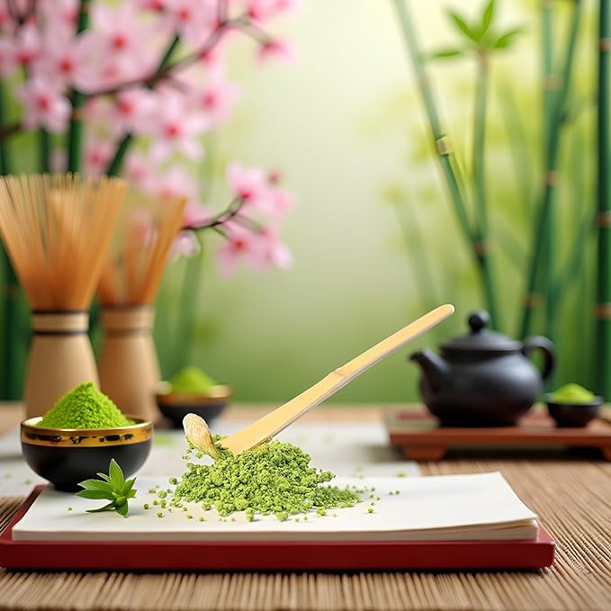 1Pc Brown Bamboo Matcha Scoop Japanese Chashaku Hooked Green Tea Spoon for Tea Ceremony 18cm, Tea Scoops,Matcha Spoon, Bamboo Scoop,Coffee, Tea and Espresso,Tea Accessories