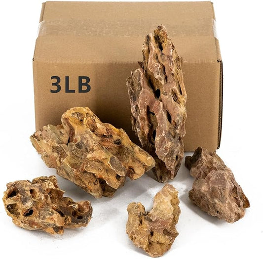 Aquariums Stones Natural Rocks 3Lb Aquarium Rock for Fish Tank Aquascaping,Aquariums,Terrariums,Vivariums,Decorative Stone,Reptile Enclosures,Paludariums,and Gardens-（2-5 Inch）