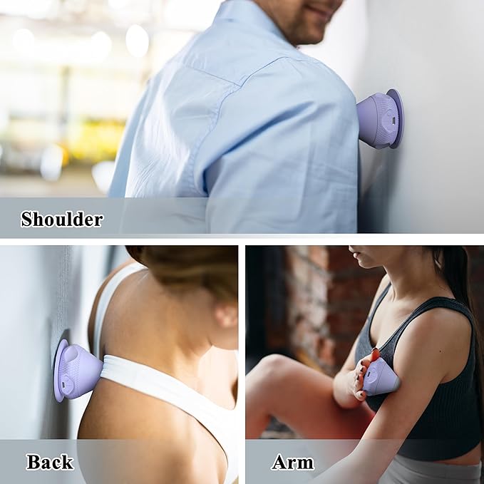 PROIRON Mountable Massage Ball with Suction Cup Pinpoint Deep Tissue Muscle Knot & Sore Relief, Vibration & Heating Trigger Point Massage Tool for Back Neck, Self-Massage Tool