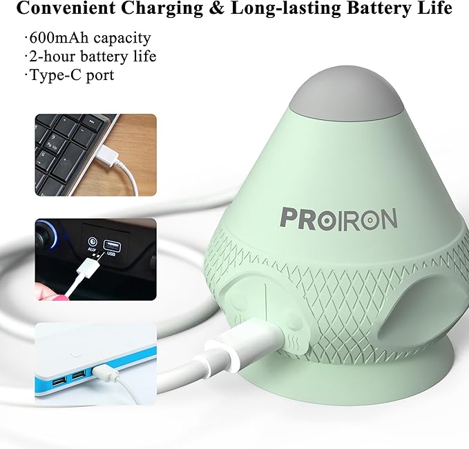 PROIRON Mountable Massage Ball with Suction Cup Pinpoint Deep Tissue Muscle Knot & Sore Relief, Vibration & Heating Trigger Point Massage Tool for Back Neck, Self-Massage Tool