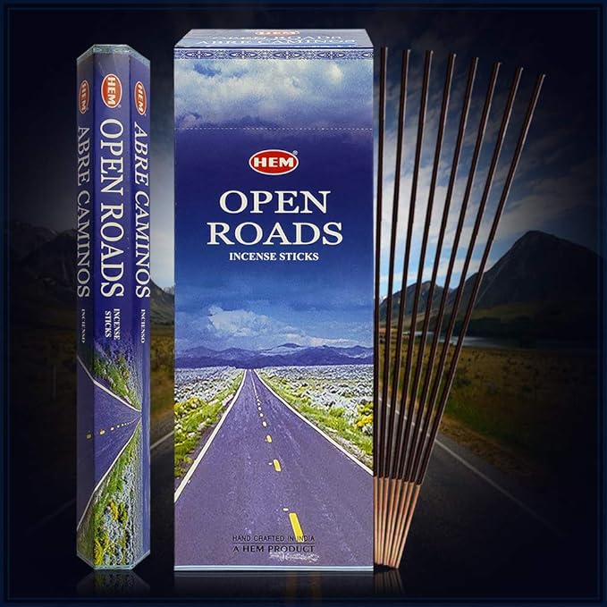 Open Roads Incense Sticks and Incense Stick Holder Bundle Insence Insense Hem Incense Sticks